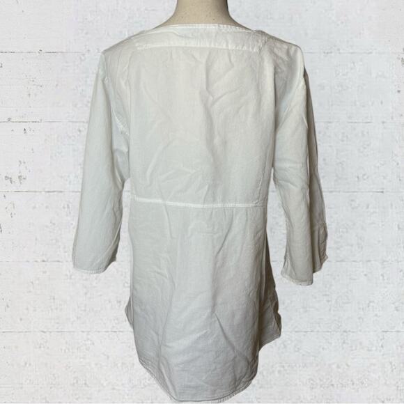 Inter American Trading White Cotton Square Neck Pintuck Boho Cottagecore XXL - Picture 5 of 8